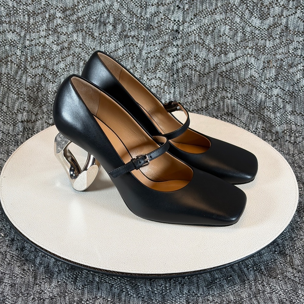 JW Anderson Chain Heel Pump Black Calf - Picture 5 of 11